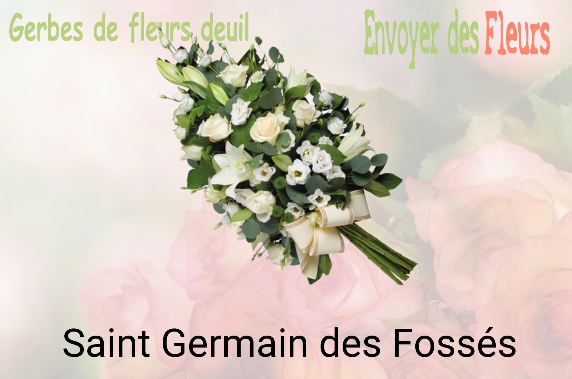 Gerbe de fleurs de deuil livrée à Saint-Germain-des-Fossés
